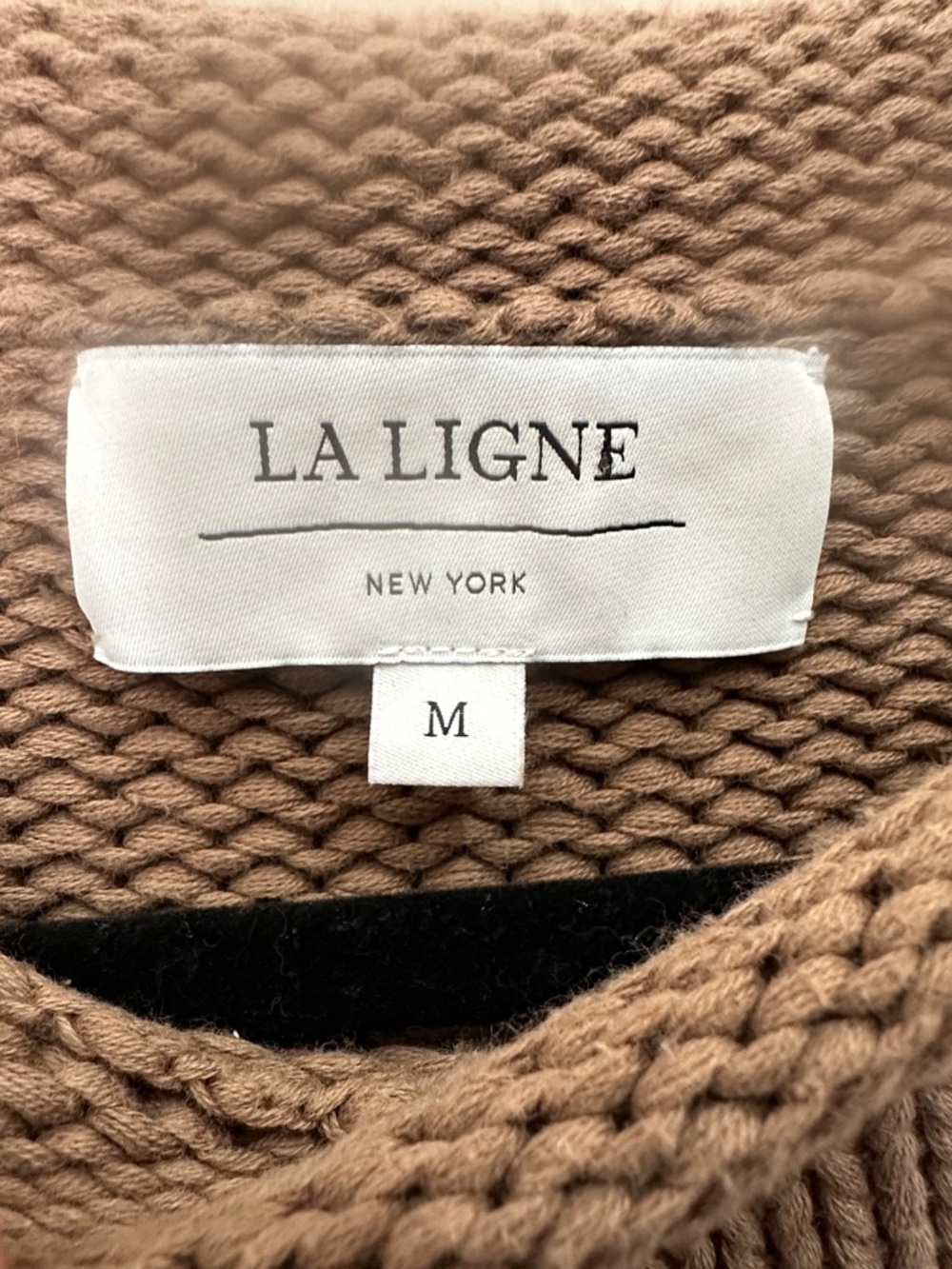La Ligne Brown & White Striped Crewneck Sweater - Picture 5 of 7